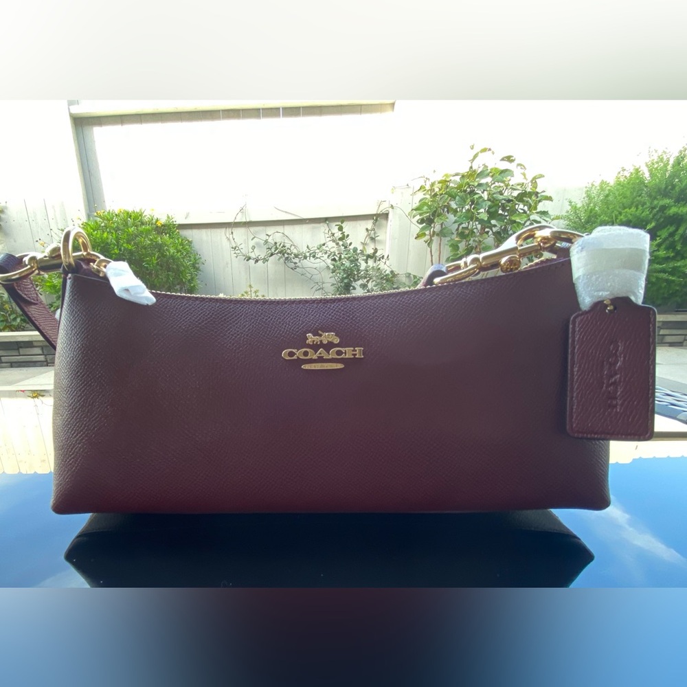 NWT Coach Charlotte Shoulder Bag in Dark Wine color
